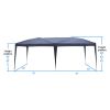 10'' x 20'' Home Use Outdoor Camping Waterproof Folding Tent with Carry Bag Blue