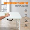 4ft Portable Folding Table Indoor&Outdoor Maximum Weight 135KG Foldable Table for Camping White