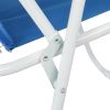 Oxford Cloth Iron Outdoor Beach Chair Blue