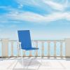 Oxford Cloth Iron Outdoor Beach Chair Blue