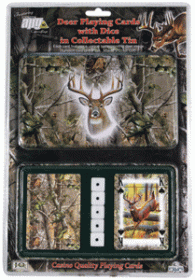 Rivers Edge Cards & Dice Tin (Options: WHITETAIL DEER THEME)