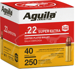 Aguila High-Vel 22Lr 40Gr (Options: PLATED RN 1255FPS 250RD 8BX/CS)