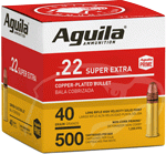 Aguila High-Vel 22Lr 40Gr (Options: PLATED LRN 1255FPS 500RD 4BX/C)