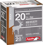 Aguila Shotshell 20Ga 2.75" (Options: #2 BUCK 25RD 10BX/CS)