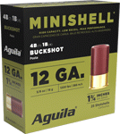 Aguila Mini-Shell 12Ga 1.75" (Options: 7-#4 & 4-#1 BUCK 25RD 10BX/CS)