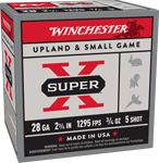 Winchester Super-X 28Ga 2.75" (Options: 3/4OZ #5 1295FPS 25RD 10BX/CS)