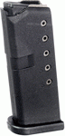 Pro Mag Magazine For Glock 43 (Options: 9MM 6RD BLACK POLYMER)