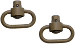 Grovtec Hd Push Button Swivels (Options: CERAKOTE FDE 1 1/4" 2-PACK)