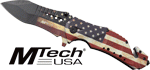 Mc Mtech 3.75" Drop Point (Options: FOLDER W/CUTTER US FLAG/SS)