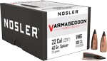 Nosler Bullets 22 Cal .224 (Options: 40GR VARMAGEDDON TIPPED 100CT)