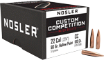 Nosler Bullets 22 Cal .224 (Options: 80GR HP-BT CUSTOM COMP. 100CT_)