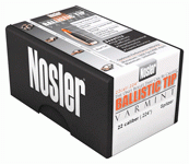 Nosler Bullets 22 Cal .224 (Options: 60GR BALLISTIC TIP 100CT)