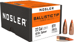 Nosler Bullets 22 Cal .224 (Options: 40GR BALLISTIC TIP 250CT)