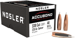 Nosler Bullets 338 Cal .338 (Options: 225GR ACCUBOND 50CT)