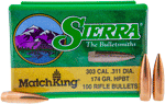 Sierra Bullets .303 Cal .311 (Options: 174GR HP-BT MATCH 100CT)