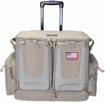 Gps Tactical Rolling Range Bag (Options: HOLDS 10 HANDGUNS TAN)