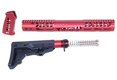 Guntec Ar15 Trump Series (Options: FURNITURE SET ANODIZED RED)