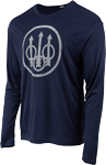 Beretta T-Shirt Ls Vintage (Options: TRIDENT LARGE NAVY BLUE)