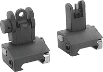 Je Flip-Up Front And Rear (Options: POLYMER SIGHT SET BLACK)