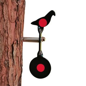 Wingswinmax Small Spinner Air Gun Target; Screwed-Type Steel Plinking Target; Bird Bb Slingshot Target (Color: Black)