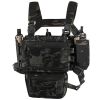 Chest Rig-Tactical Chest Rig Molle Modular Micro Fight Chest Rigs Adjustable&Detachable with 5.56/7.62 Magazine Pouch