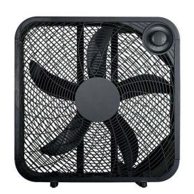 20" 3-Speed Portable Box Fan, New,High-power heat dissipation (Color: Black)