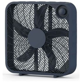 20" 3-Speed Portable Box Fan, New,High-power heat dissipation (Color: Indigo)