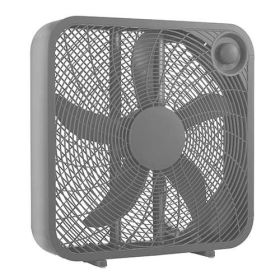 20" 3-Speed Portable Box Fan, New,High-power heat dissipation (Color: Silver)