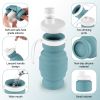 Portable Silicone Folding Cup 320ml Mini Outdoor Picnic Tableware Box Travel Coffee Retractable Wine Glass