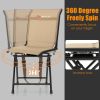 All weather Outdoor Foldable 360 Degree Swivel Chair with Iron Frame