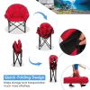 Folding Camping Moon Padded Chair with Carrying Bag