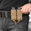 Molle Mag Pouch Open-Top Pistol Mag Pouch Adjustable Mag Pouch Compatible with Various MOLLE Tactical Belts